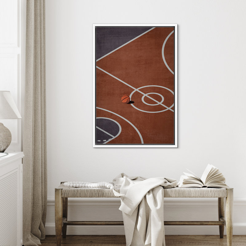 Décoration de salle de sport rustique brun foncé, Cadre blanc, H 36 po x l 24 po