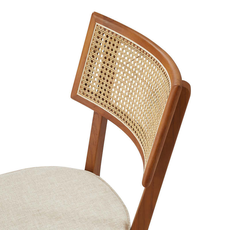 Modway Caledonia Dining Chair, Beige/Walnut