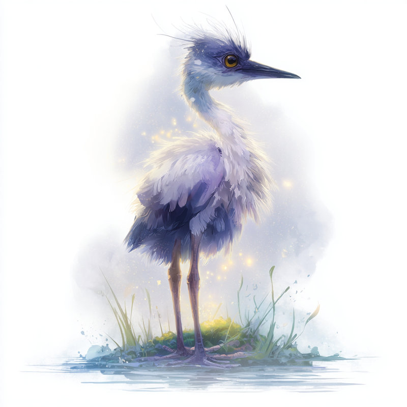 Art mural sur toile tendue Fairon Light Heron, H 20 po x l 20 po