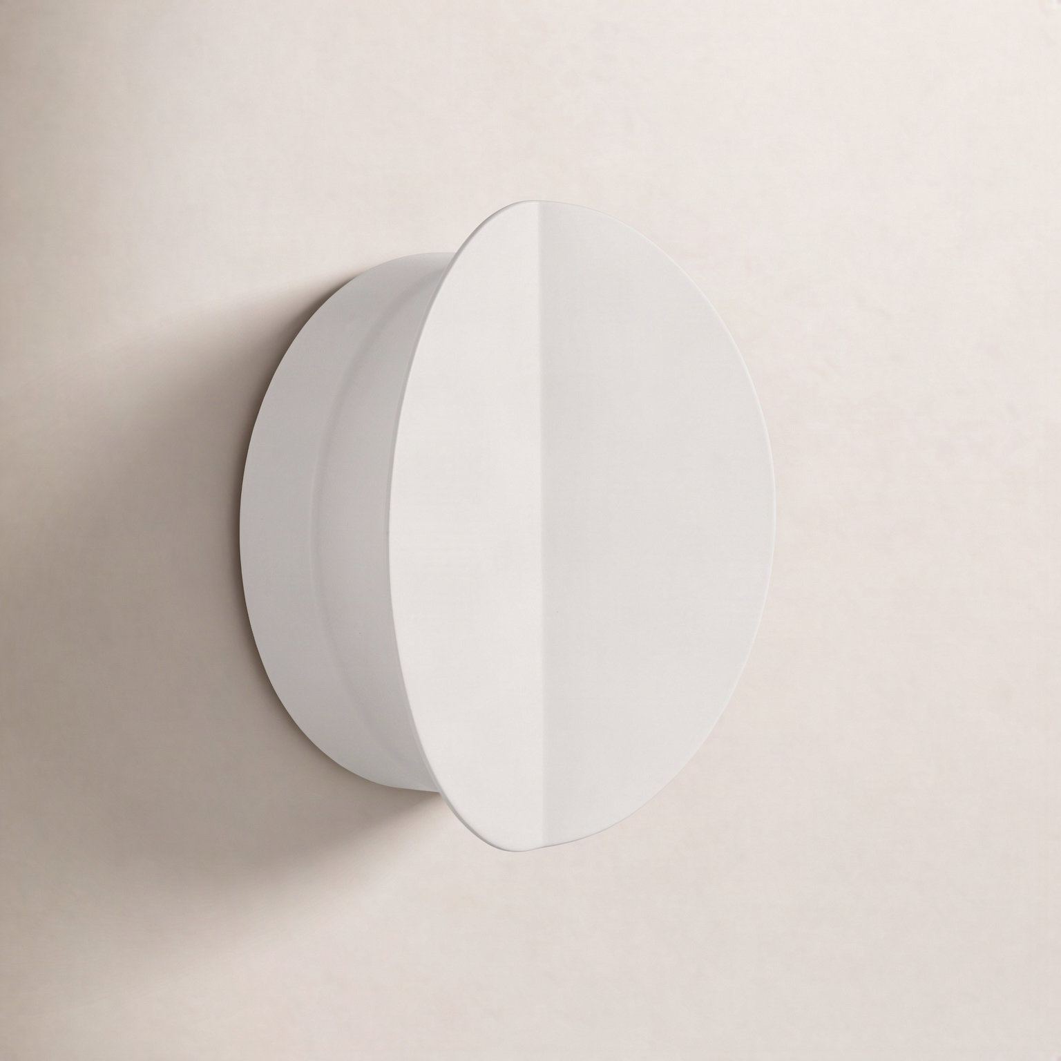 Keef Single Light Flush Mount Sconce, Matte White, Matte White