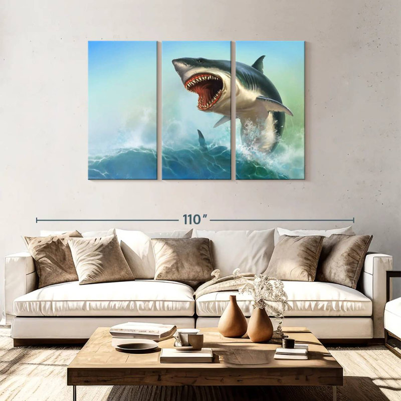 Scary Shark, 48" H x 74" W