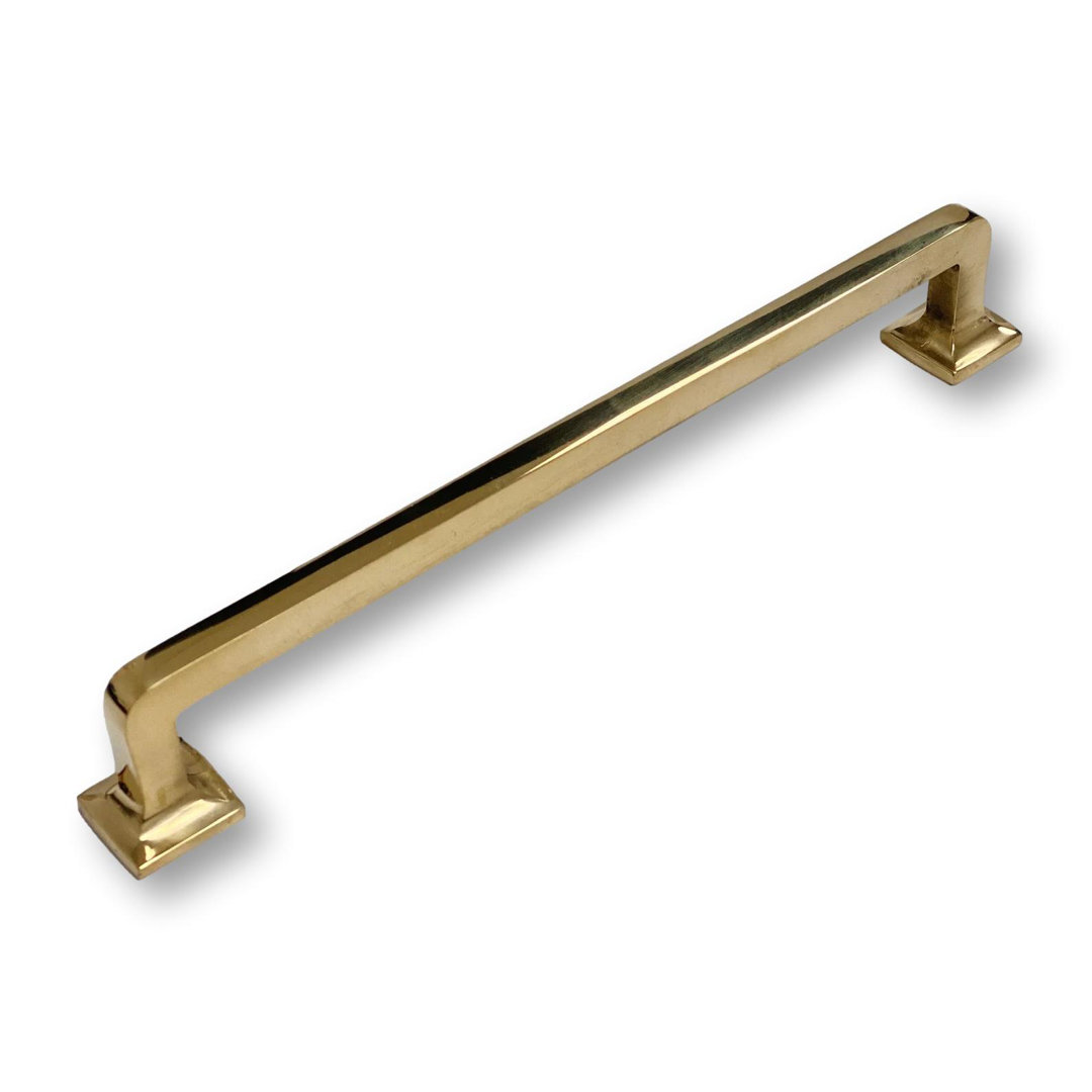 Eloise Unlacquered Brass 8" Center to Center Drawer Pull Forge Hardware Studio