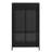 47.6" Tall Metal Storage Cabinet With Glass Doors, Flip-Top, 4-Tier Display Cabinet For Kitchen, Living Room, And Office | Gift Idea