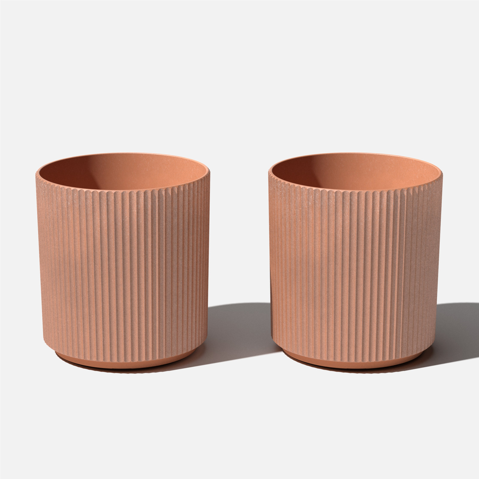 Demi Series 19" Pot Planter, 2, 19.75" H x 18.5" W x 18.5" D, Terracotta
