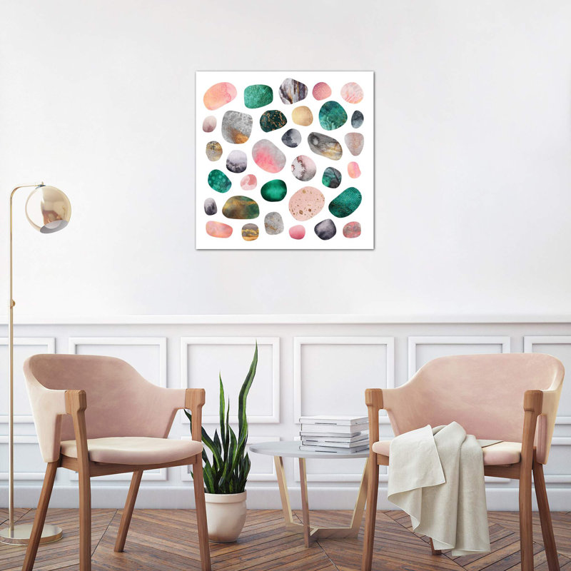Pretty Pebbles by Elisabeth Fredriksson - Print on Canvas, Black Floater Framed, 66.04 cm H x 66.04 cm W