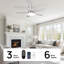 Ventilateur de plafond standard 42 po Smart Chrome