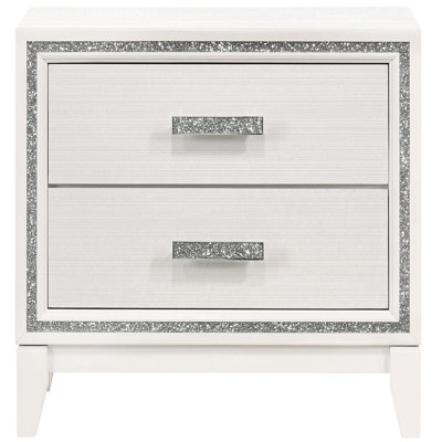 Table de chevet blanche moderne 2 - Design spacieux et sécuritaire avec rangement contemporain