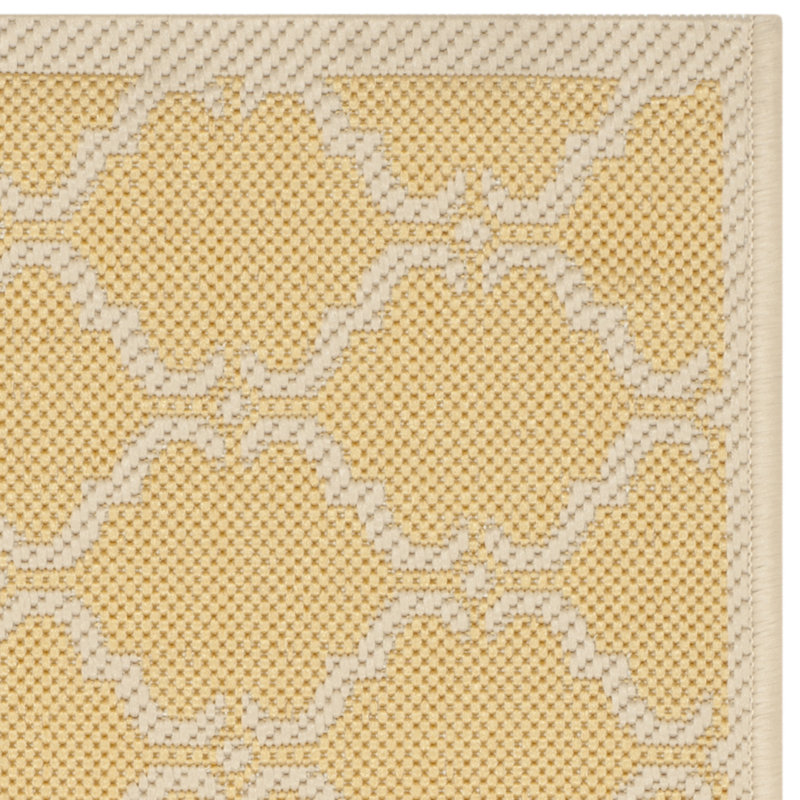 Kelley Hooked Indoor/Outdoor Rug, Beige / Yellow, Rectangle 61 x 109 cm