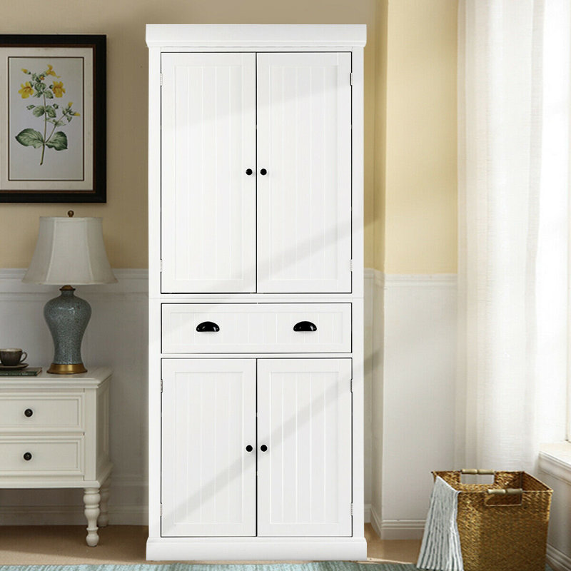 Armoire de cuisine sur pied avec tablettes réglables