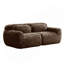 Canapé modulaire ergonomique moelleux à 2 places en tissu moelleux, conception antidérapante, aucun assemblage requis-136027938