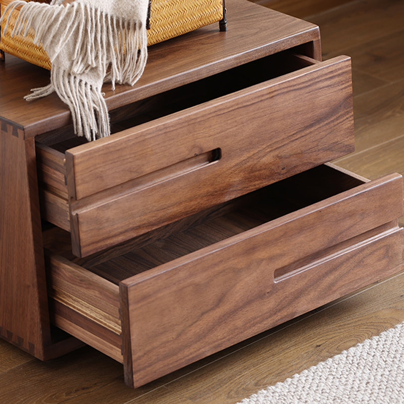 Mortise - Tenon Coat Rack Dual Drawers Hooks