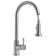 Brushed Nickel Kitchen Faucet With Pull-Out Side Sprayer, 8 Inch High
