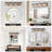 4-lamp matte black glass adjustable iron vanity light