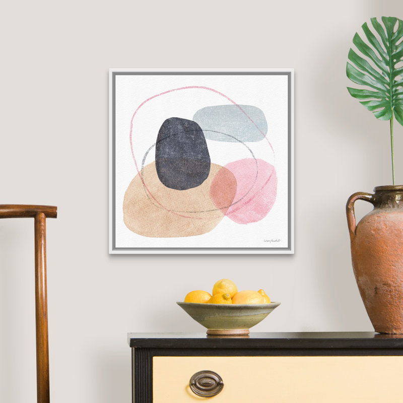 «Think Pink 10» par Lisa Audit - reproduction d'art, Toile blanche encadrée, H 22 po x l 22 po x P 1,75 po