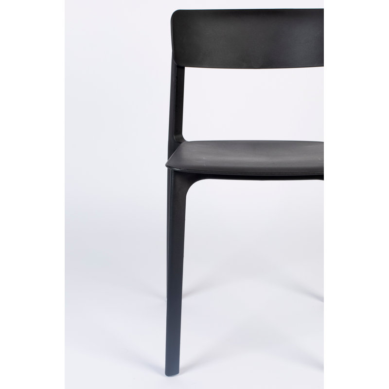 Outdoor Dining Side Chair, Black