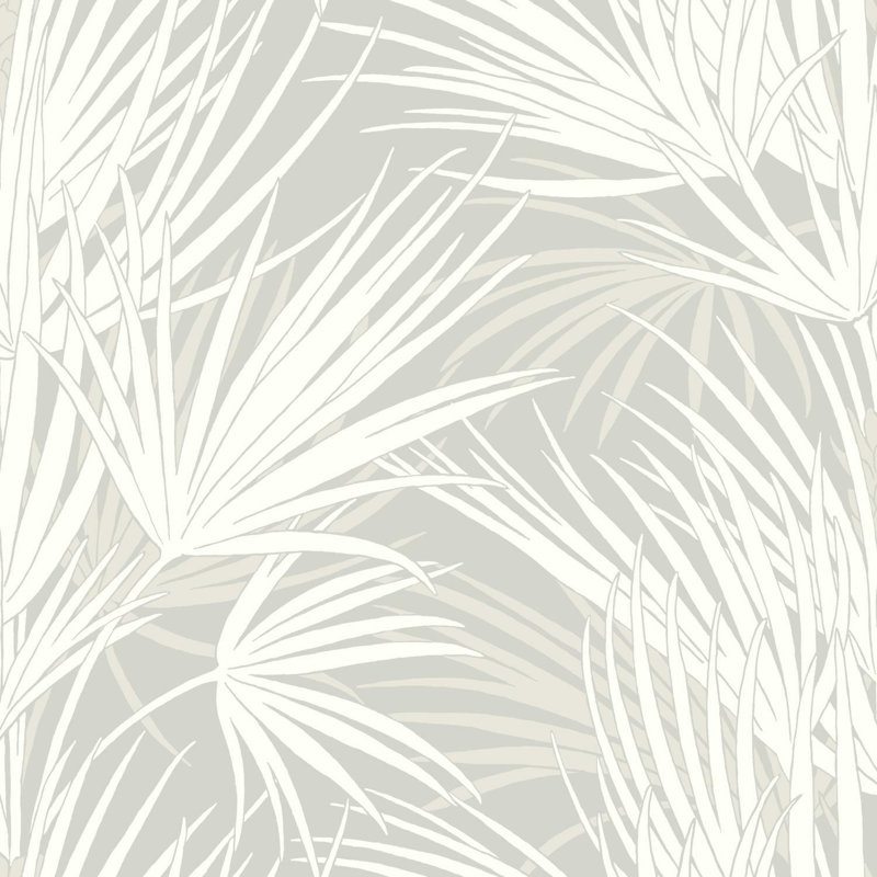 Rouleau de papier peint L 33 pi x l 20,5 po Palmetto, gris