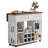 39.4'' L Modern Rolling Kitchen Island With Drop Leaf Countertop And Wine Rack, Wooden Kitchen Cart With 2 Storage Drawers And Towel Rack-1967885576