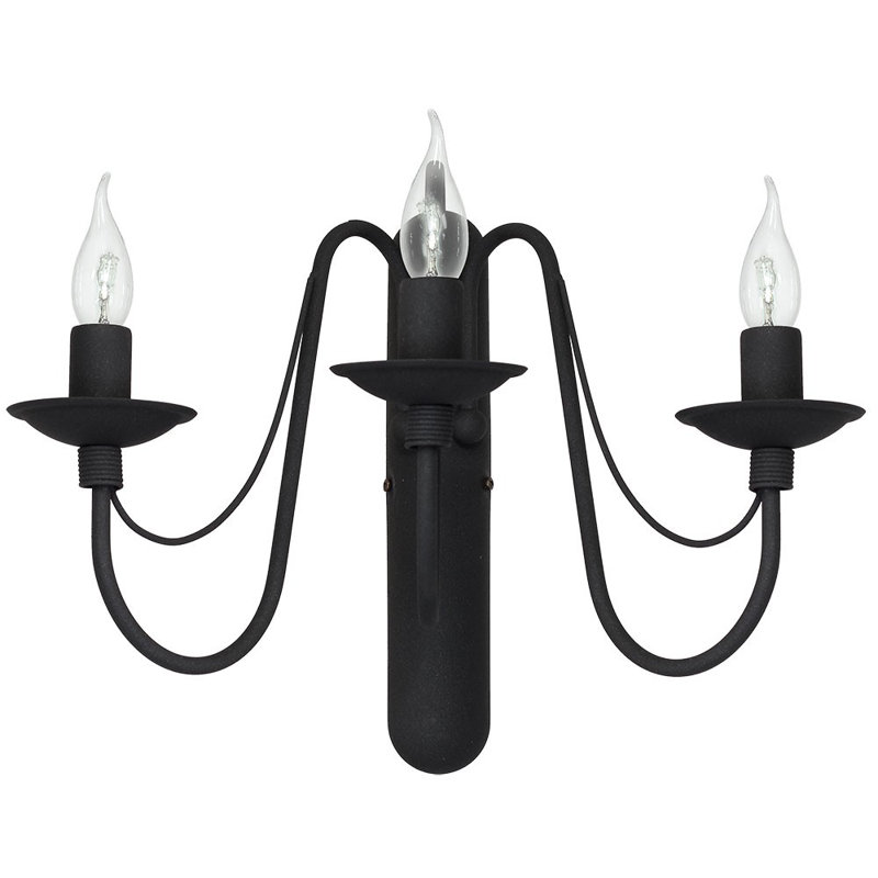 Brennan Candle Wall Light, Black