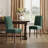 Vintage 6" Thick Seat Parsons Dining Chairs with Nailhead Trim Solid Wood Legs-1018406135