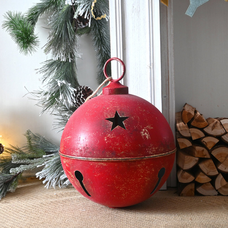 Ornement cloche de fer, Rouge rustique