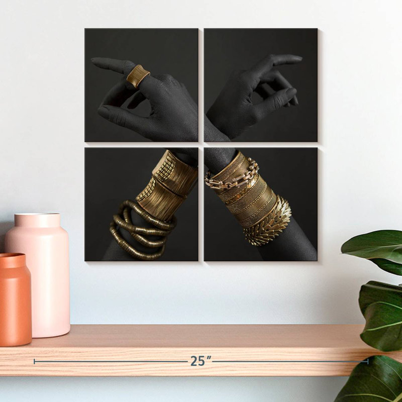 Chic Hands, 18" H x 18" W