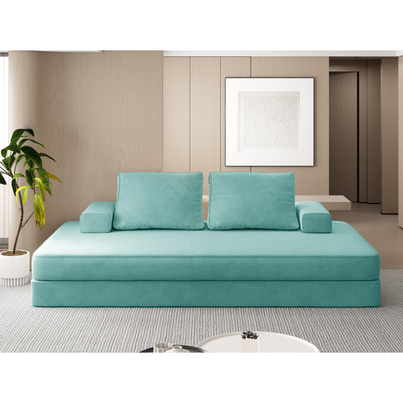 Canapé-lit en chenille 2 personnes Boneless, Vert