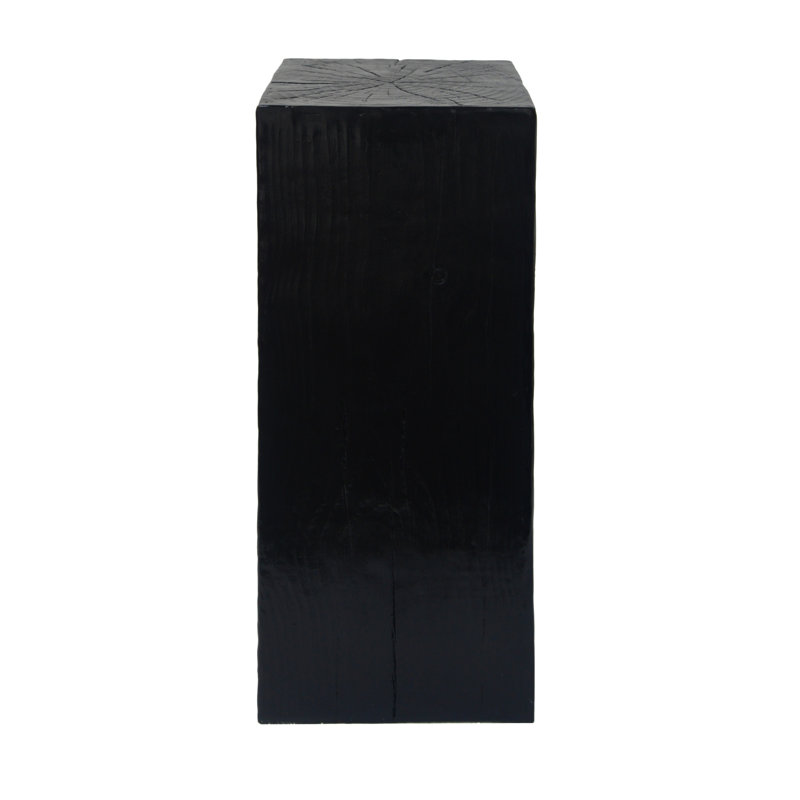Black Wood-Look End Table, 14.5X14.5X34.25 Size, Indoor Outdoor Use, Mixable With Different Heights, And Portable 34.25 Inches Height, Usage, Modern Style, Mobile