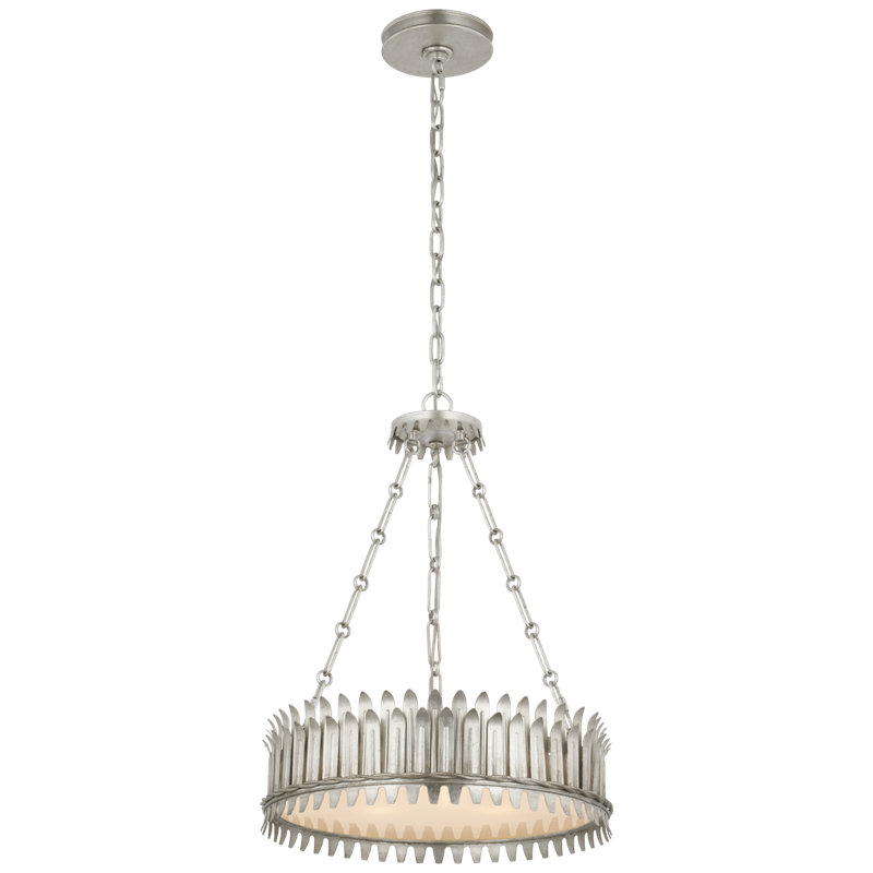 Leslie 3 - Light Chandelier, Burnished Silver Leaf