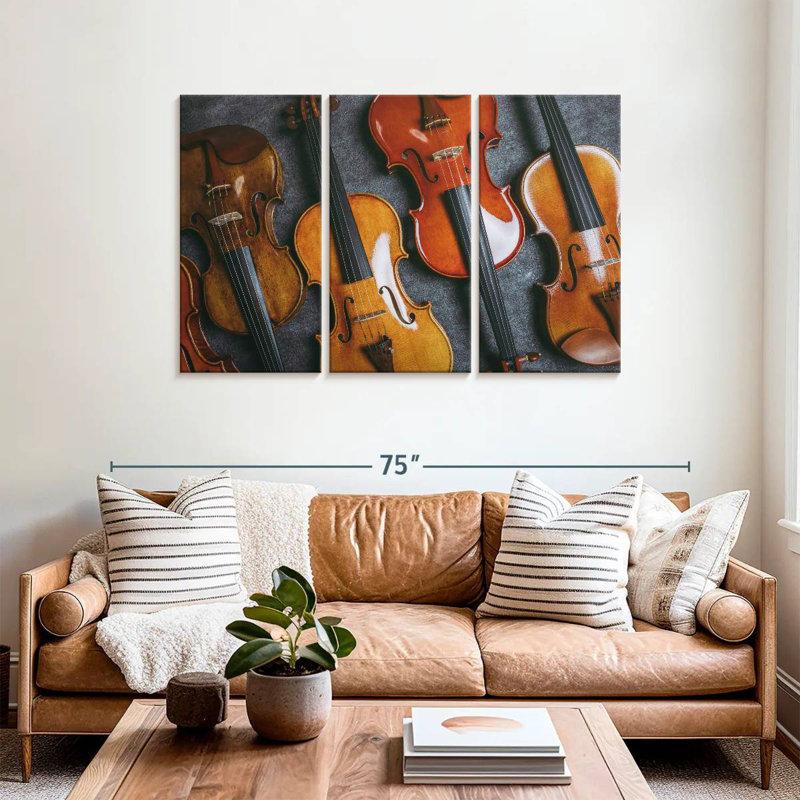 Collection de violons, H 36 po x l 57 po