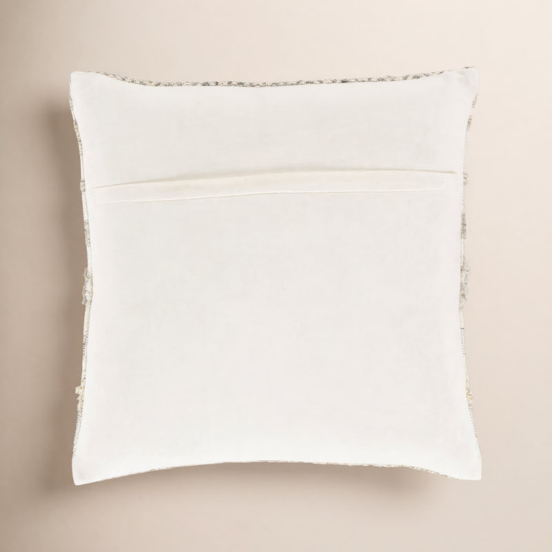 Venora Fringed Cotton Throw Pillow, 22" x 22", Pillow Cover Only