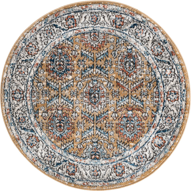 Oriental Indoor Rug, Round 3'3"