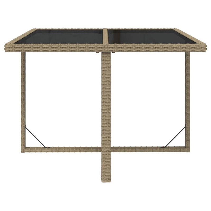Elyah Rectangular Outdoor Dining Table , 109cm cm W 107cm cm D, Beige