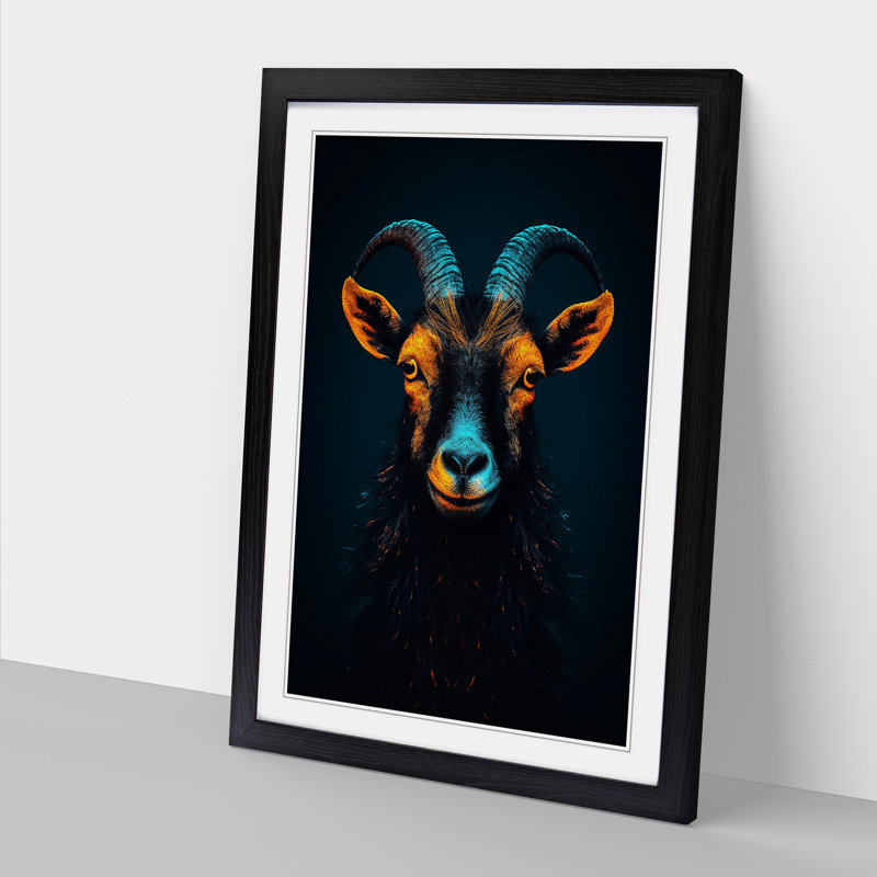 Goat Minimalism - Framed Print