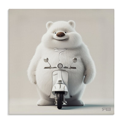 "Drôle d'ours avec toile scooter" par RB