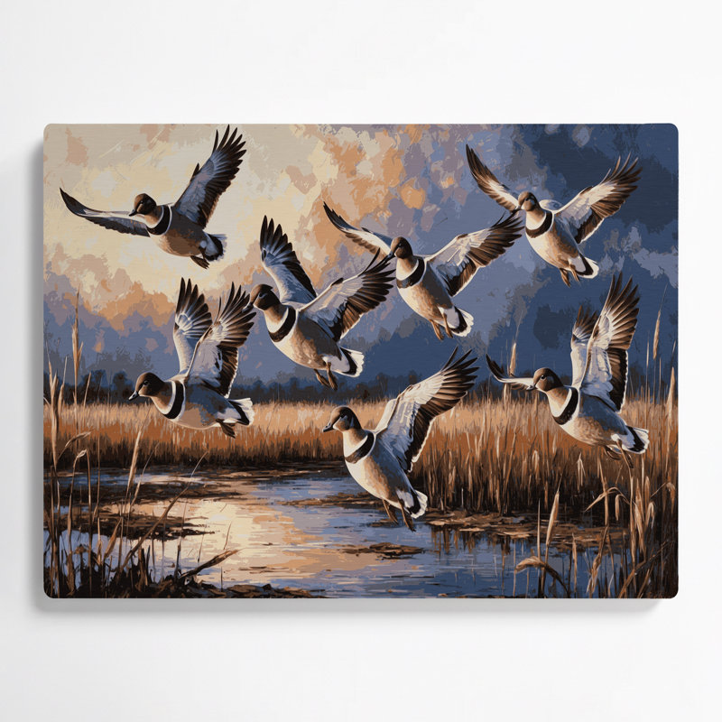 Oiseaux, art mural noir en métal Wigeon américain, H 20 po x l 30 po