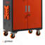 Armoire industrielle en métal pour PC avec armoire de sécurité mobile à cristaux liquides, gris orangé, convient aux moniteurs de 27 pouces ou moins