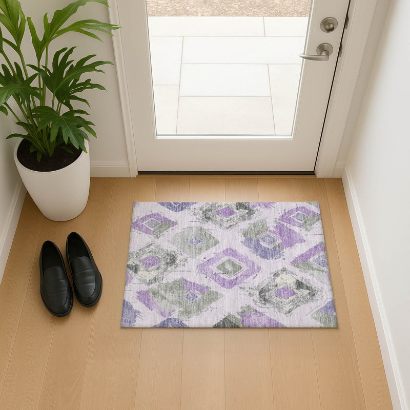 Tapis Slesnick AMF1669 de qualité supérieure lavable à la machine, Rectangle 1 pi 8 po x 2 pi 6 po