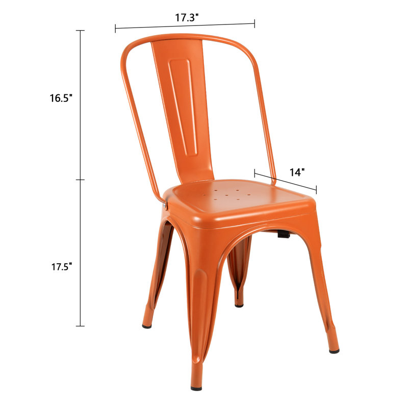 Chaise d'appoint Borowski, Orange