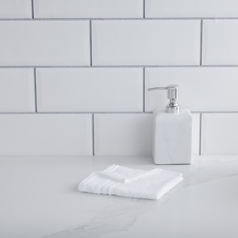 100% Cotton Washcloth, White