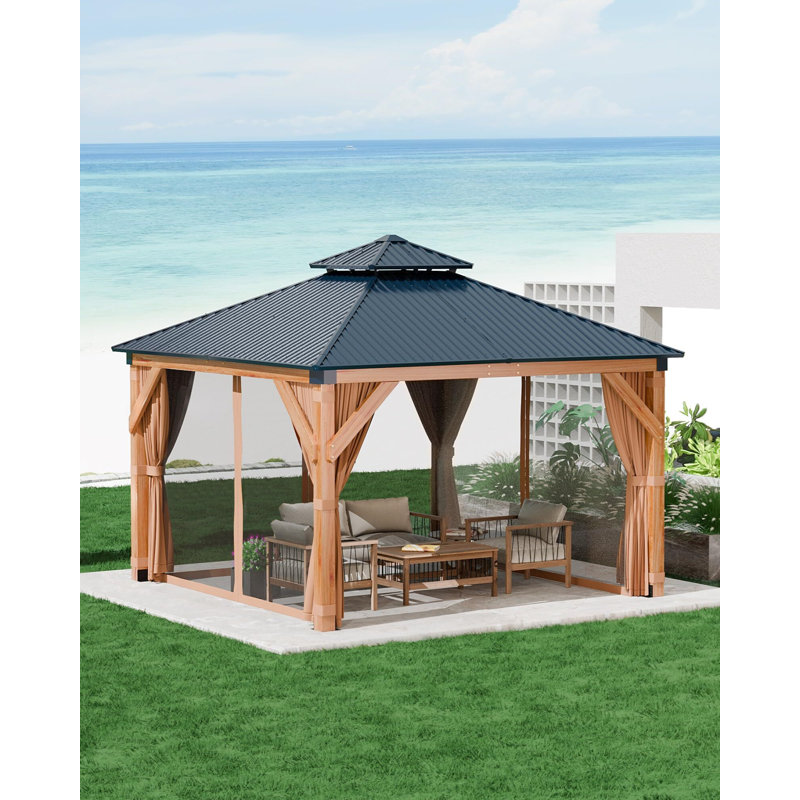Aluminum Dome Gazebo, 116" H x 118" W x 118" D