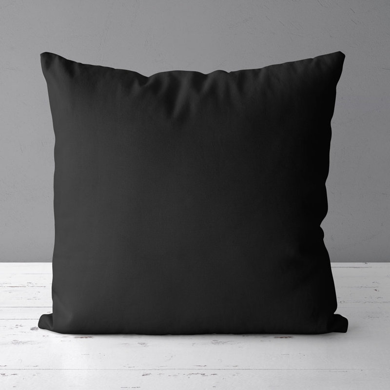 Housse et insert de coussin carré Tiya, Noir