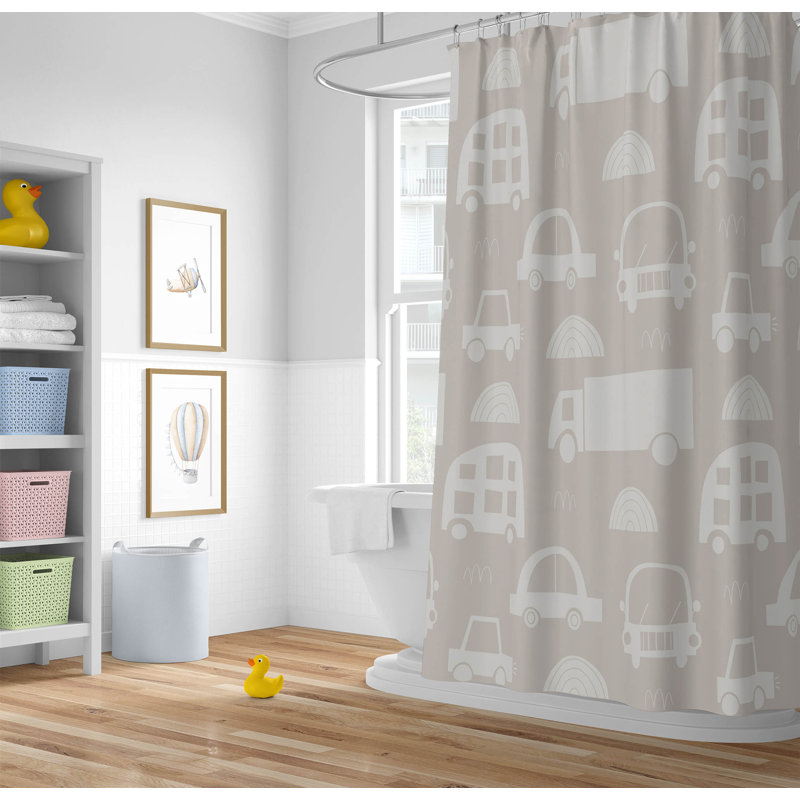 Traffic Ultra-Thin Lightweight Shower Curtain, Taupe, 74"H x 71"W