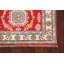 Tapis oriental géométrique Kazak noué à la main 3 x 4