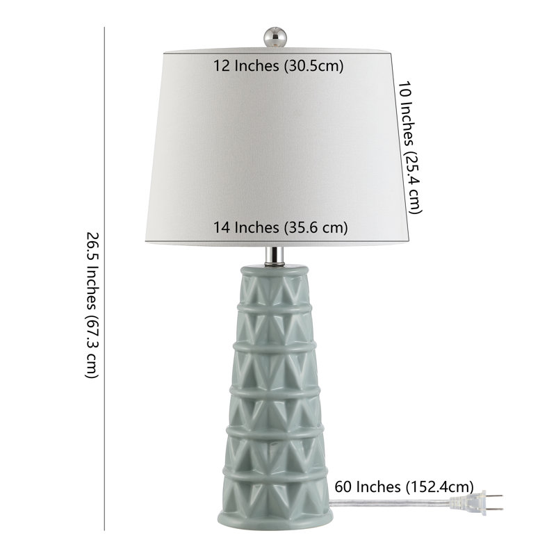 Lampe de table 26 po gris clair Hridya