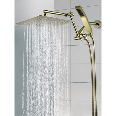 Pomme de douche à pluie de 12 po, avec douchette combinée, bras d'extension réglable, inverseur à 3 réglages, tuyau de 71 po