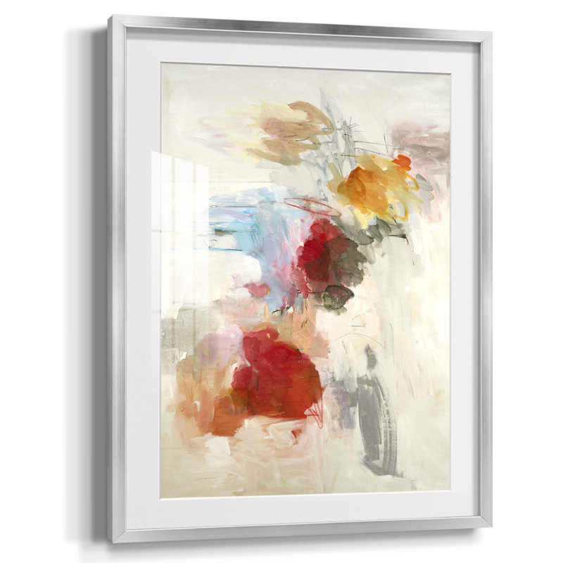 «Many Layers II», reproduction encadrée, Oui, Blanc, Papier avec cadre argenté