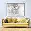 Delicate white chrysanthemum - 36"x48" Framed canvas