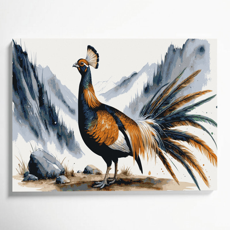 Art mural sur toile faune sauvage de l'Himalaya, H 12 po x l 18 po