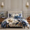 Ensemble d'édredon réversible 100% satin de coton 5 pièces Bebejan English Manor