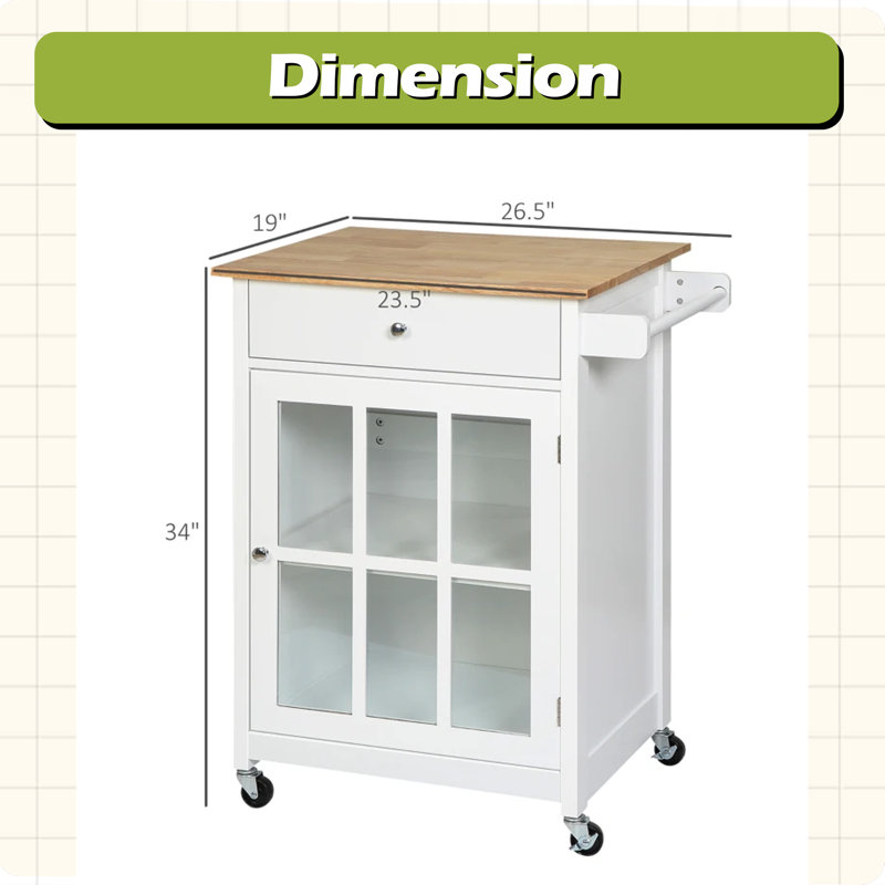 Mobile Kitchen Island,Portable Kitchen Cart
